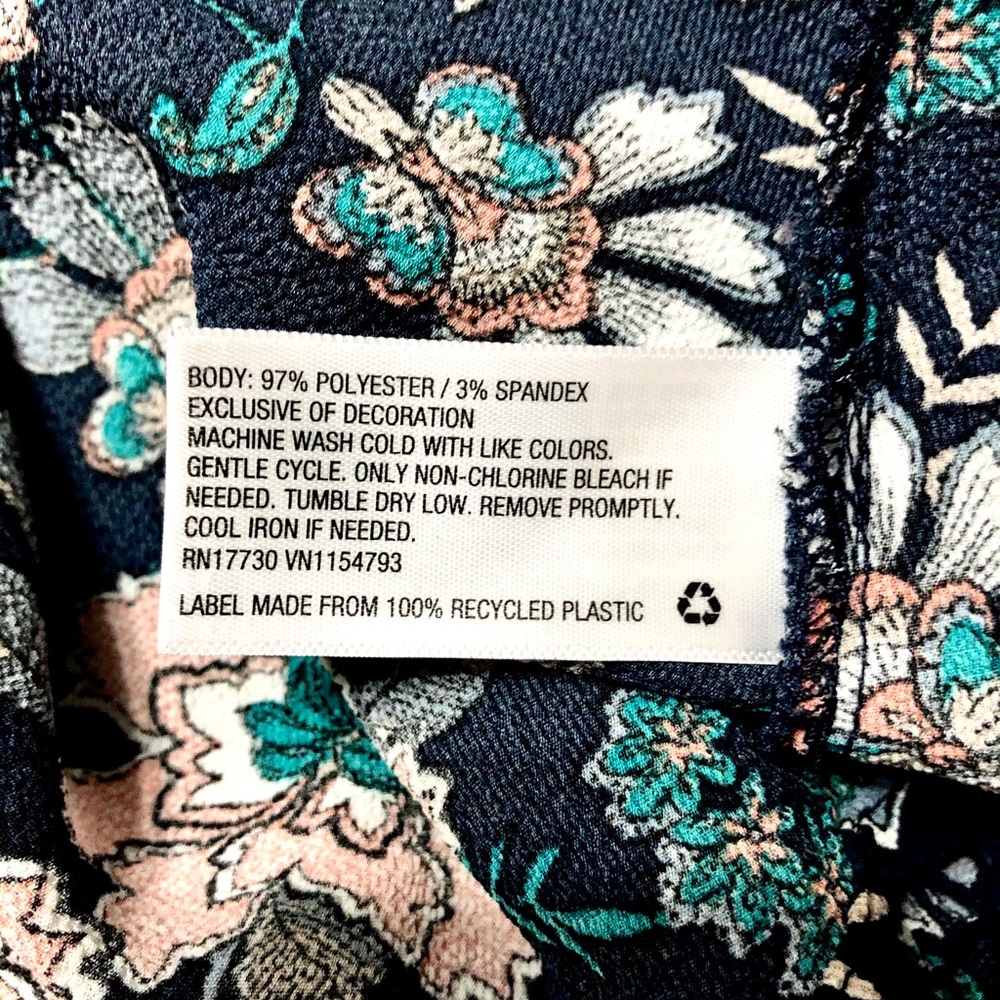 Knox Rose Blouse Top Floral Butterfly Sleeve Multicolor Size M - Picture 8 of 9